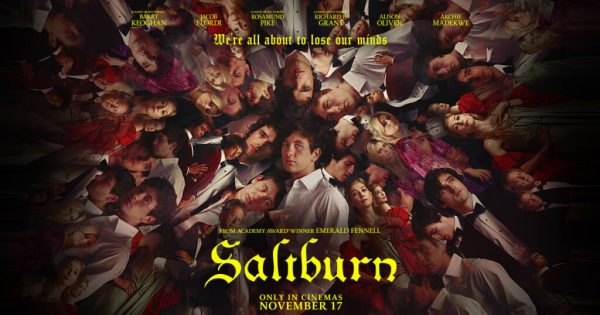 Saltburn, an Amazon/MGM Studios release, has been rated R by the Motion Picture Association “for strong sexual content, graphic nudity, language throughout, some disturbing violent content, and drug use.” Running time: 127 minutes. Four out of five stars.
